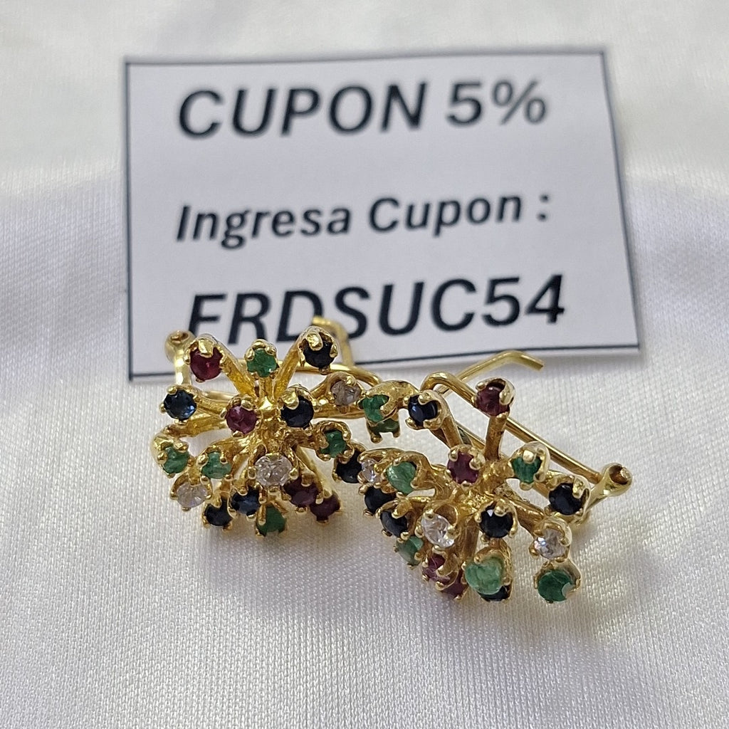 ARETES PAR ORO 14 K 7.5 GRMS (SEMINUEVO)