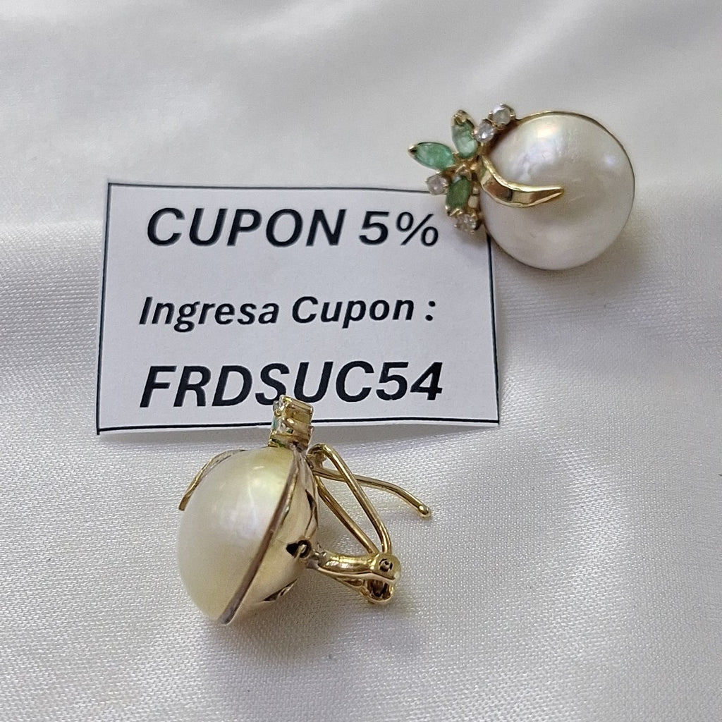 ARETES PAR ORO 14 K 9.8 GRMS (SEMINUEVO)