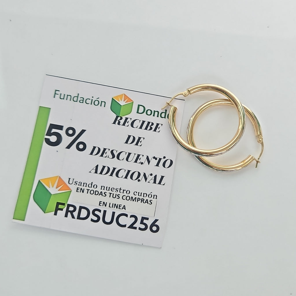 ARRACADAS PAR ORO 14 K 2,00 GRMS (SEMINUEVO)