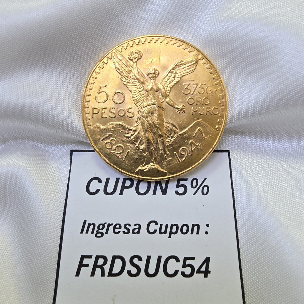 K1 41.6 GRMS 21 K IDENTIFICACIÓN MONEDA NOMINATIVA MONEDAS PESOS 50 PESO (SEMINUEVO)