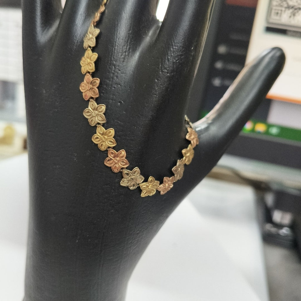 PULSERA ORO COMBINADO 14 K 7,20 GRMS (SEMINUEVO)