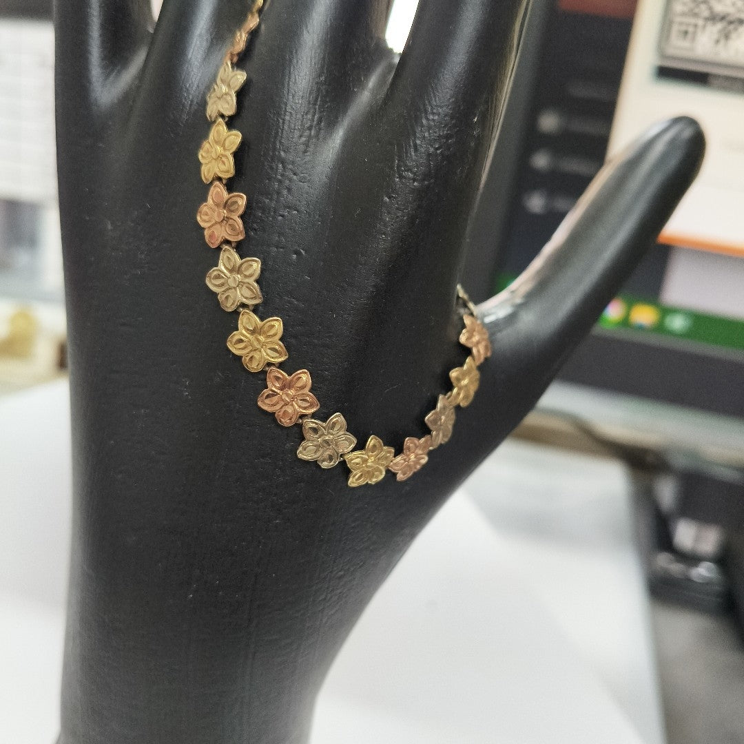 PULSERA ORO COMBINADO 14 K 7,20 GRMS (SEMINUEVO)