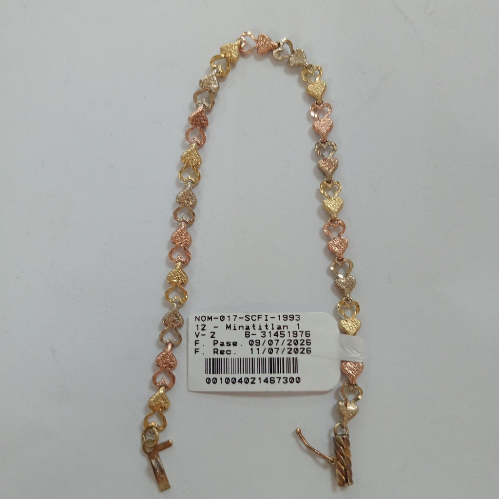 PULSERA ORO COMBINADO 10 K 6,90 GRMS (SEMINUEVO)