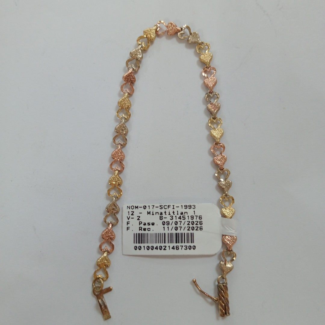 PULSERA ORO COMBINADO 10 K 6,90 GRMS (SEMINUEVO)