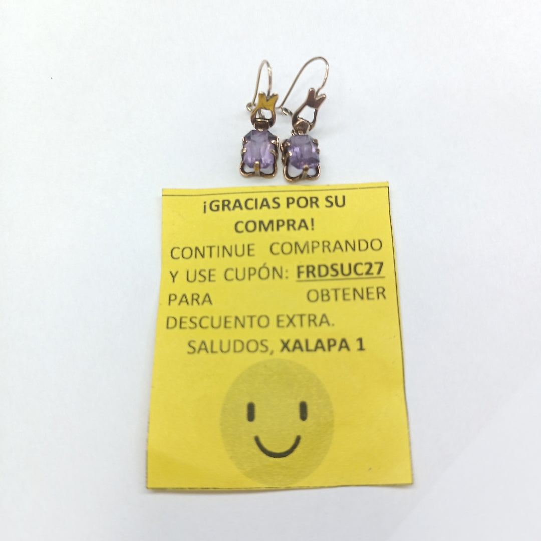 ARETES PAR ORO 8 K 2.2 GRMS (SEMINUEVO)