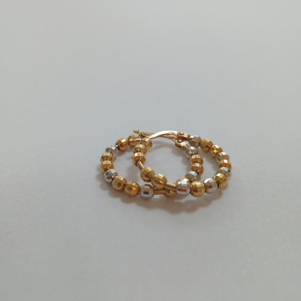 ARRACADAS PAR ORO COMBINADO 14 K 3.3 GRMS (SEMINUEVO)