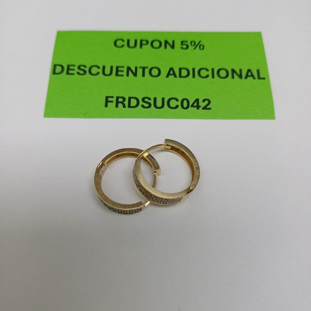 ARRACADAS PAR ORO 14 K 2.6 GRMS (SEMINUEVO)