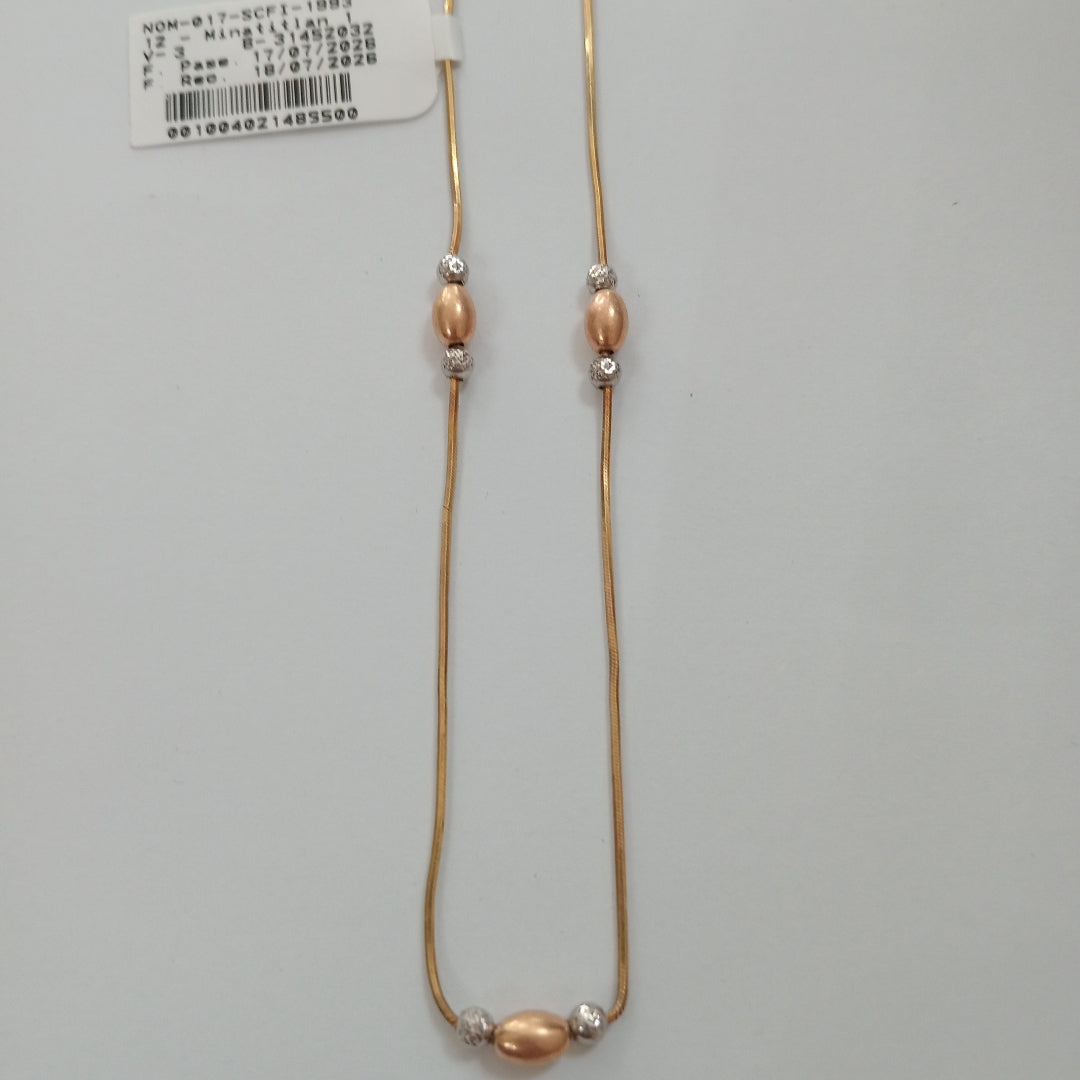 GARGANTILLA ORO COMBINADO 14 K 4,90 GRMS (SEMINUEVO)