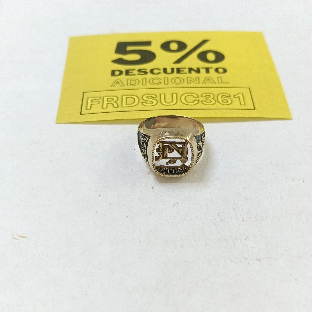 ANILLO DE GRADUACIÓN ORO 10 K 5,20 GRMS (SEMINUEVO)