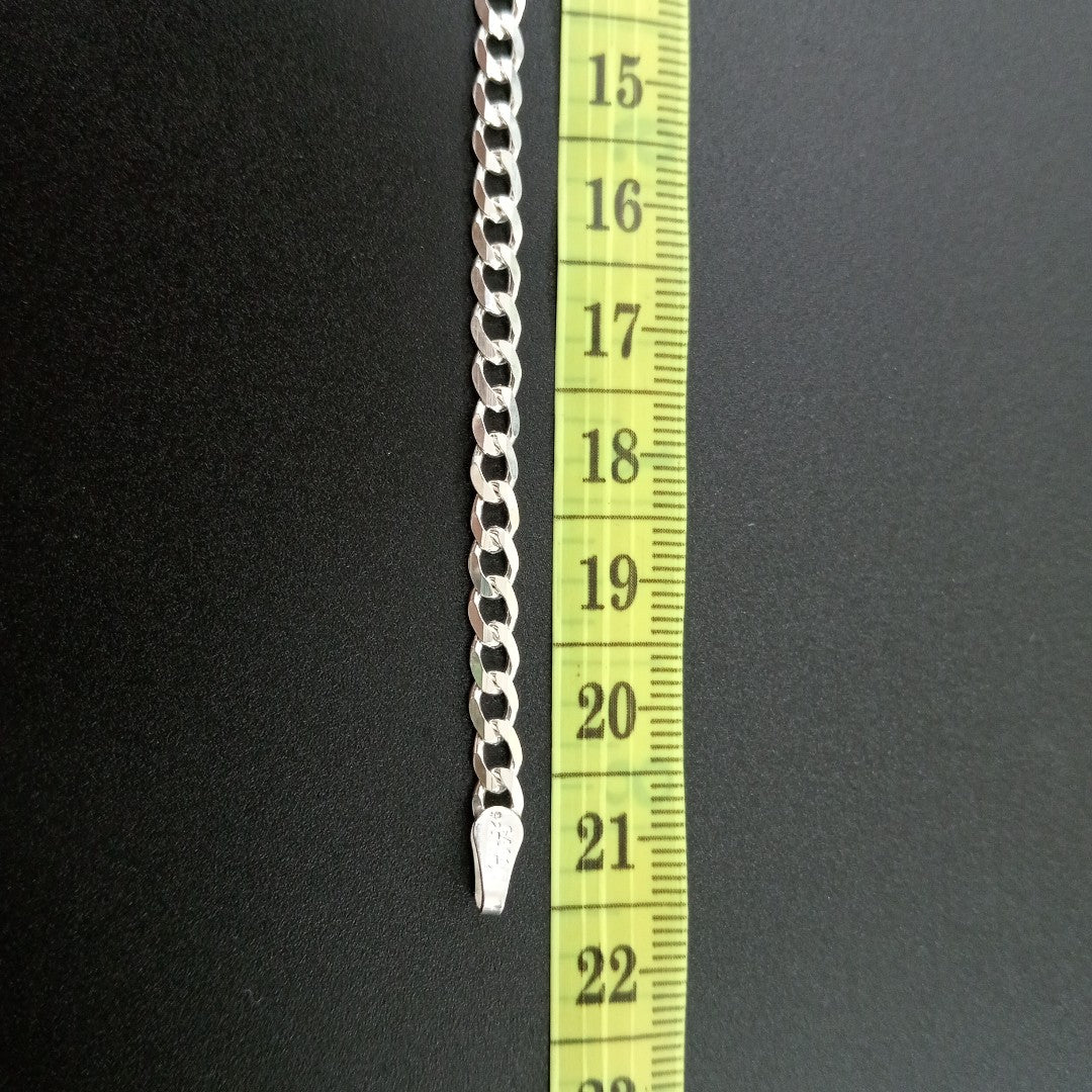 PULSERA BARBADA PLATA .925 21 CM 4.13 GR (NUEVO)