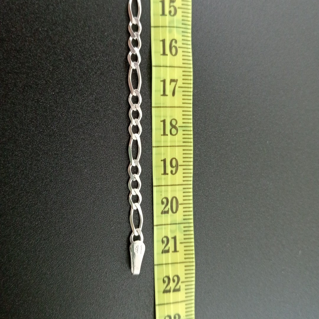 PULSERA TEJIDO 3X1 PLATA .925 21 CM 3.2 GR (NUEVO)