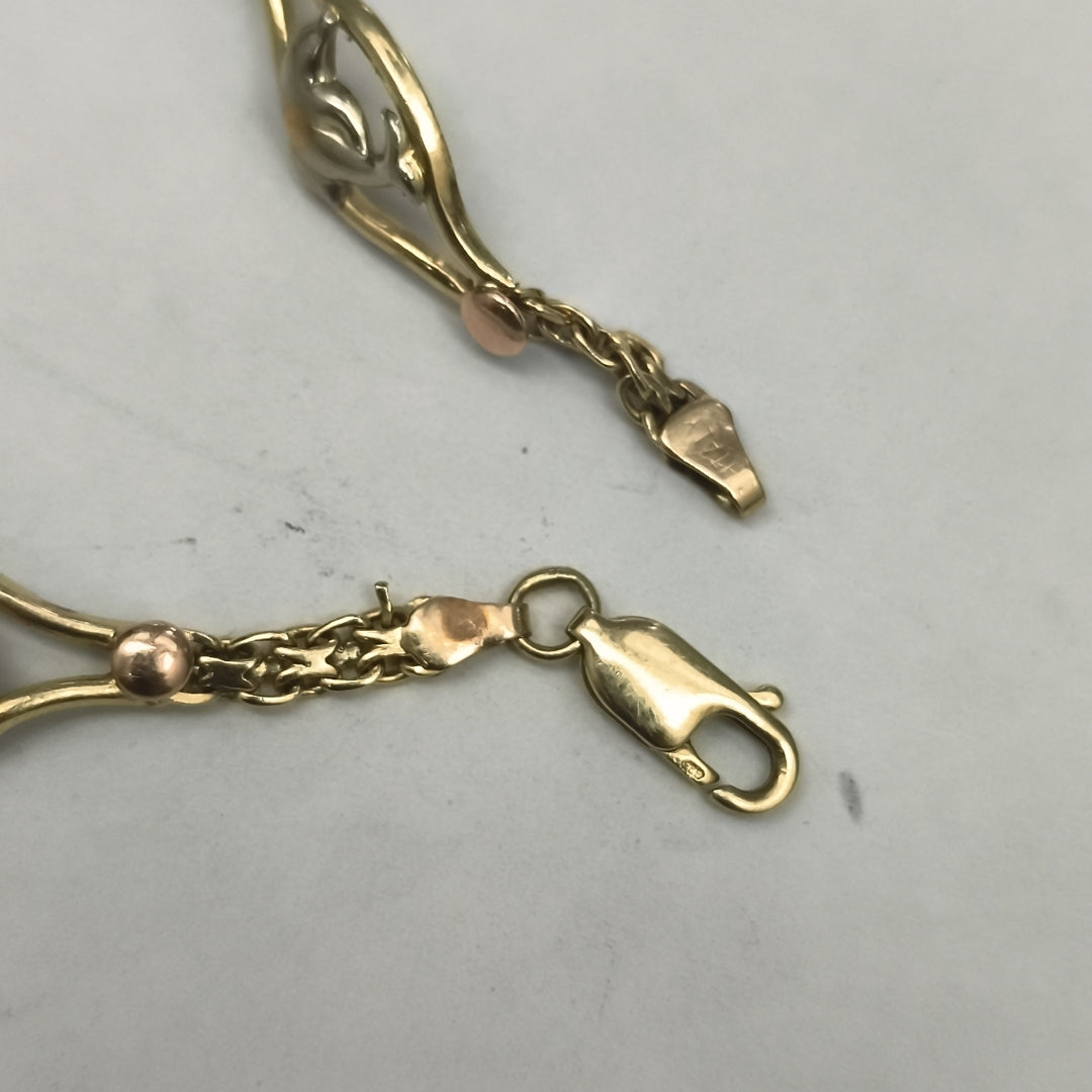 PULSERA ORO COMBINADO 14 K 7,30 GRMS (SEMINUEVO)