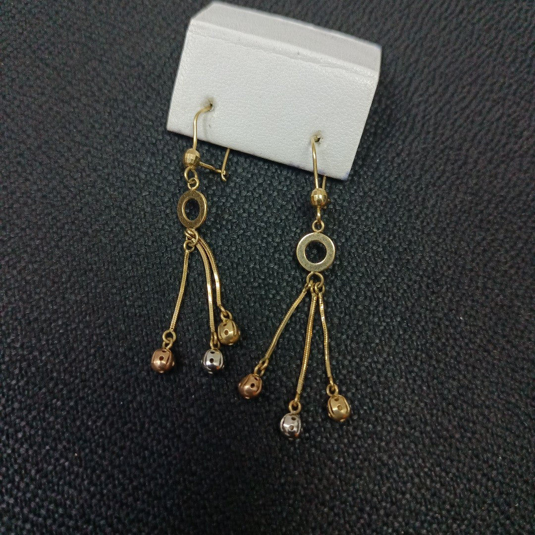 ARETES PAR ORO 14 K 1.9 GRMS (SEMINUEVO)