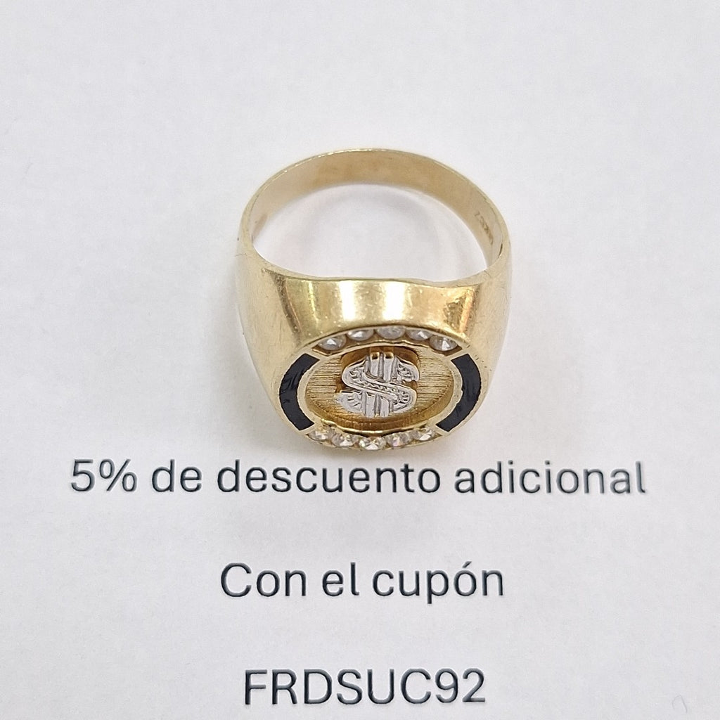 K1 8,70 GRMS 14 K ESPECIFICACIONES COMPLEMENTARIAS ANILLO CON CIRCONIAS, CON OT (SEMINUEVO)