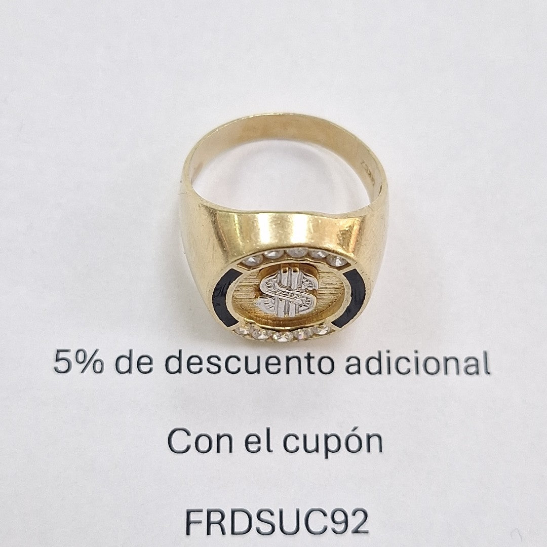 K1 8,70 GRMS 14 K ESPECIFICACIONES COMPLEMENTARIAS ANILLO CON CIRCONIAS, CON OT (SEMINUEVO)