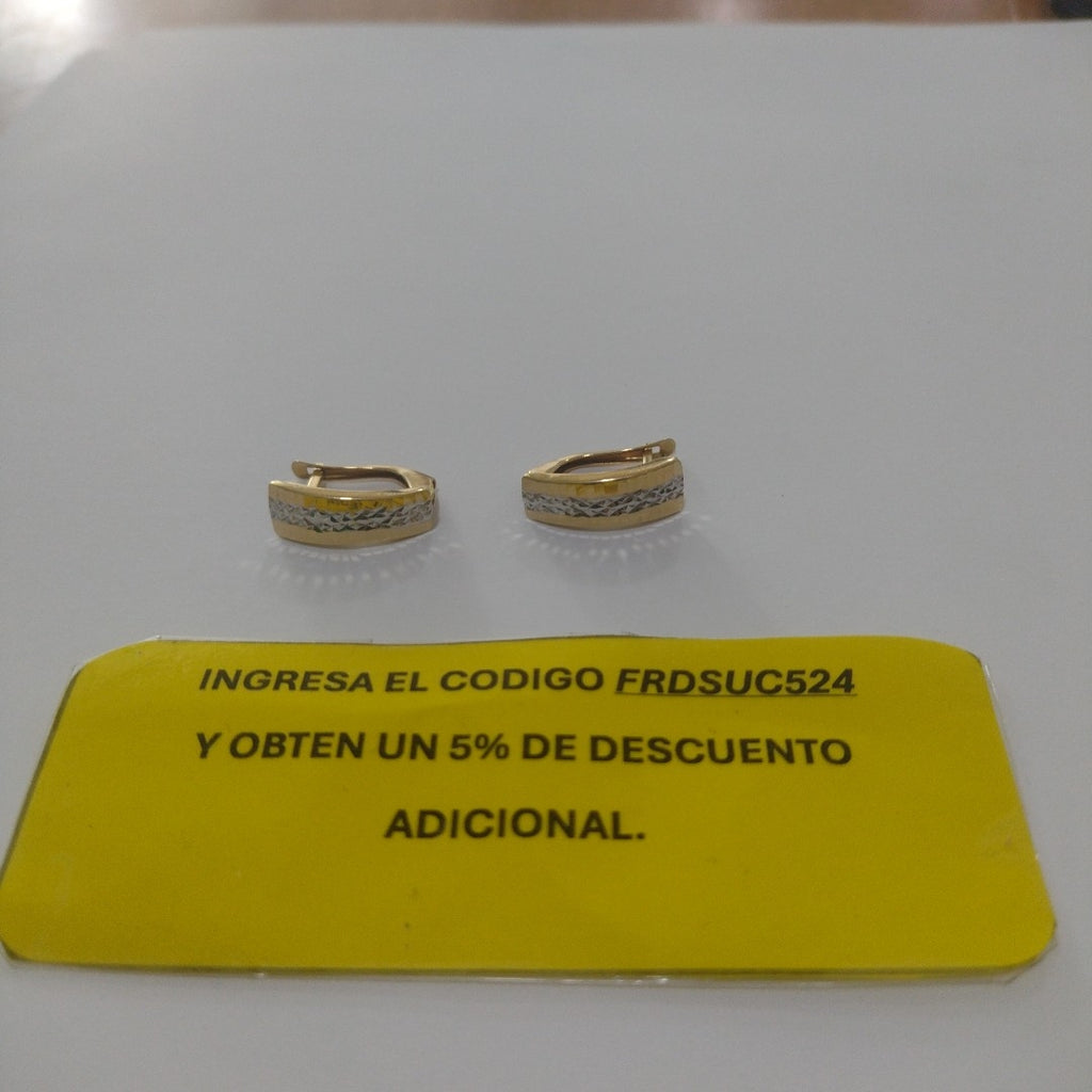 ARETES PAR ORO 14 K 1,80 GRMS (SEMINUEVO)