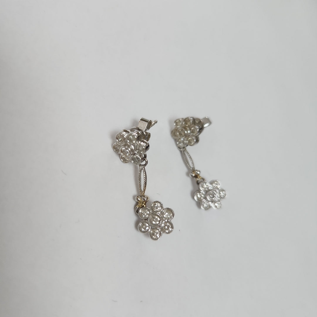 BROQUELES PAR ORO BLANCO 14 K 3 GRMS (SEMINUEVO)
