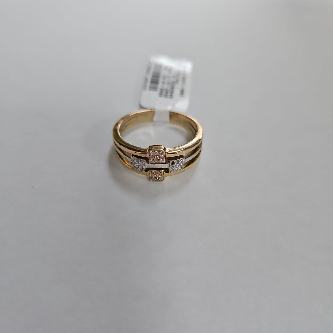 ANILLO ORO COMBINADO 18 K 7,40 GRMS (SEMINUEVO)