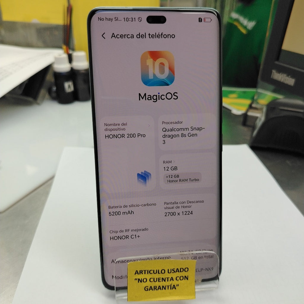 CELULAR HONOR 200 PRO ELP-NX9 (2024) 512 GB 12 GB RAM (SEMINUEVO)