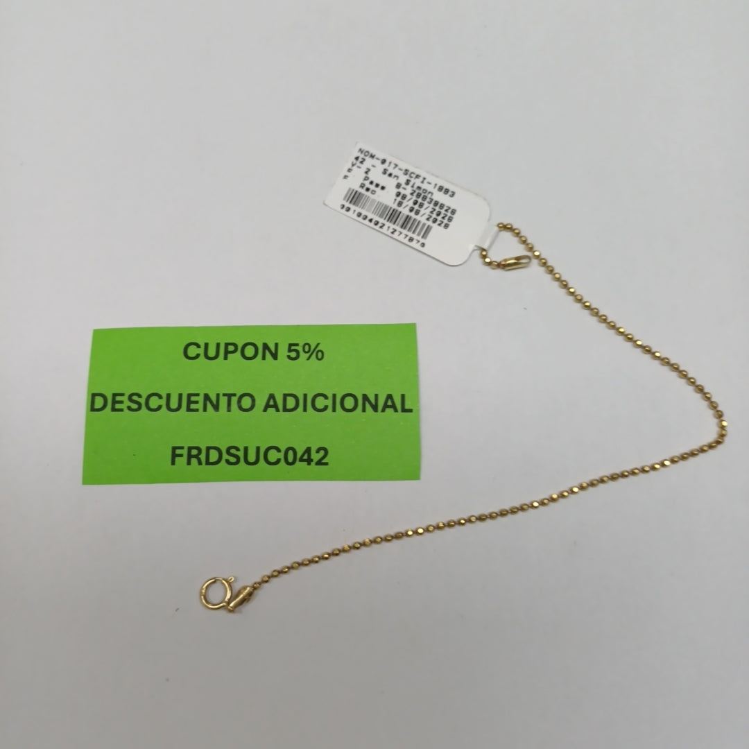PULSERA ORO 14 K 1.6 GRMS (SEMINUEVO)