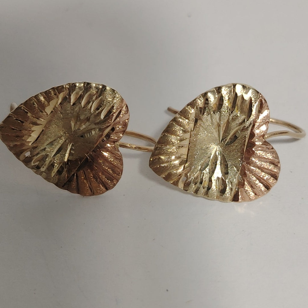 ARETES PAR ORO COMBINADO 10 K 1,40 GRMS (SEMINUEVO)