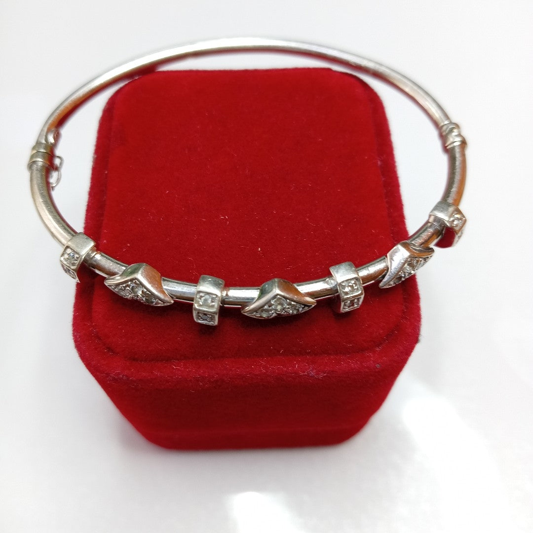 PULSERA RIGIDA ORO BLANCO 14 K 7,30 GRMS (SEMINUEVO)