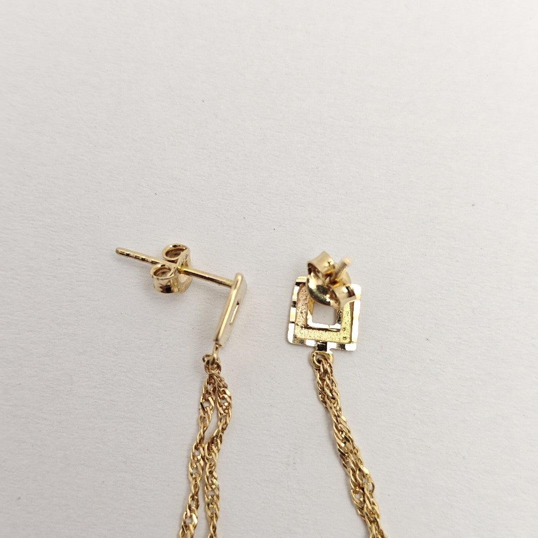 BROQUELES PAR ORO 14 K 1,90 GRMS (SEMINUEVO)