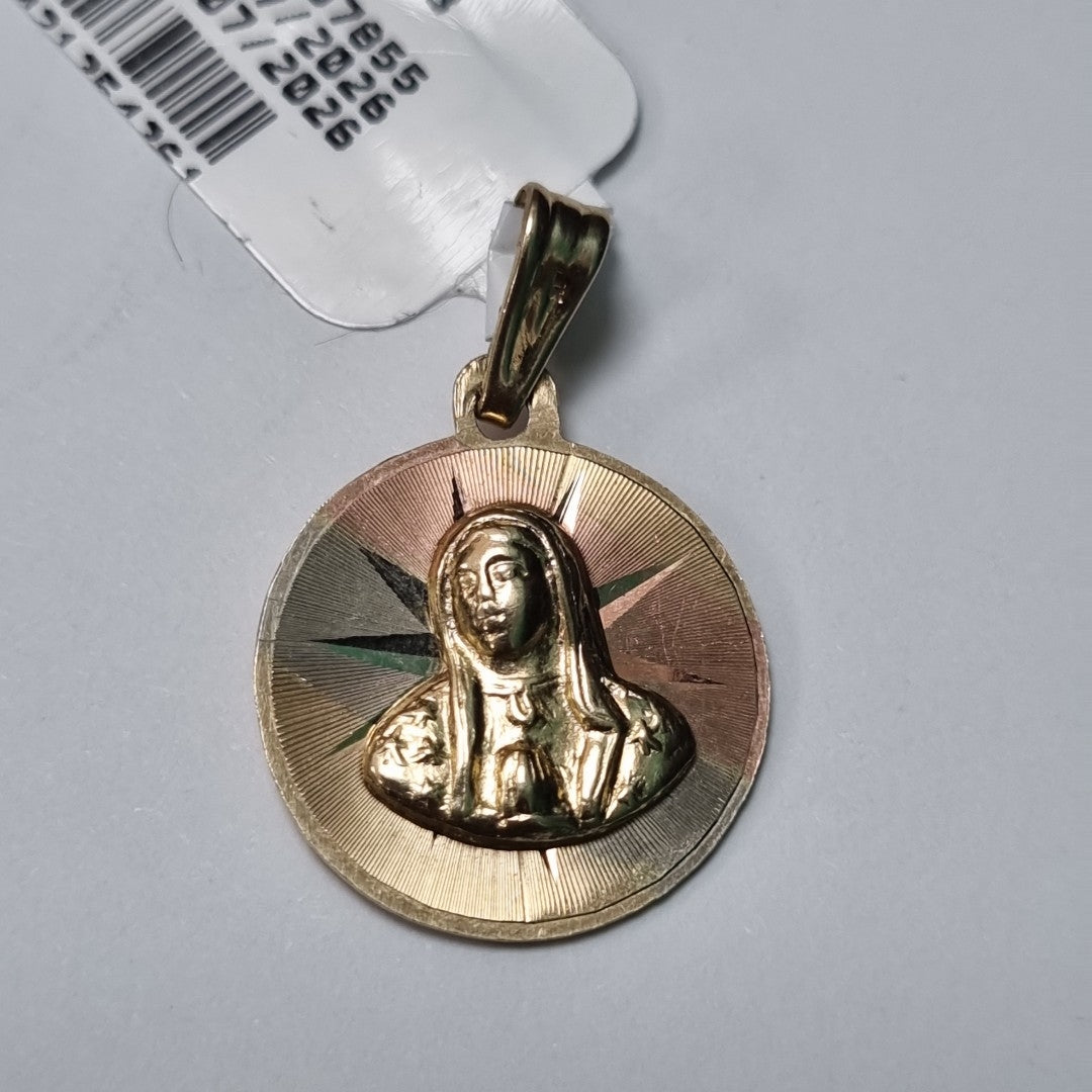 MEDALLA RELIGIOSA ORO, ORO COMBINADO 10 K 1.8 GRMS (SEMINUEVO)