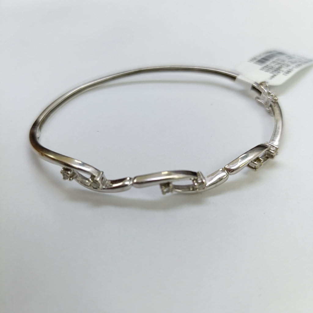 PULSERA RIGIDA ORO BLANCO 14 K 6,60 GRMS (SEMINUEVO)