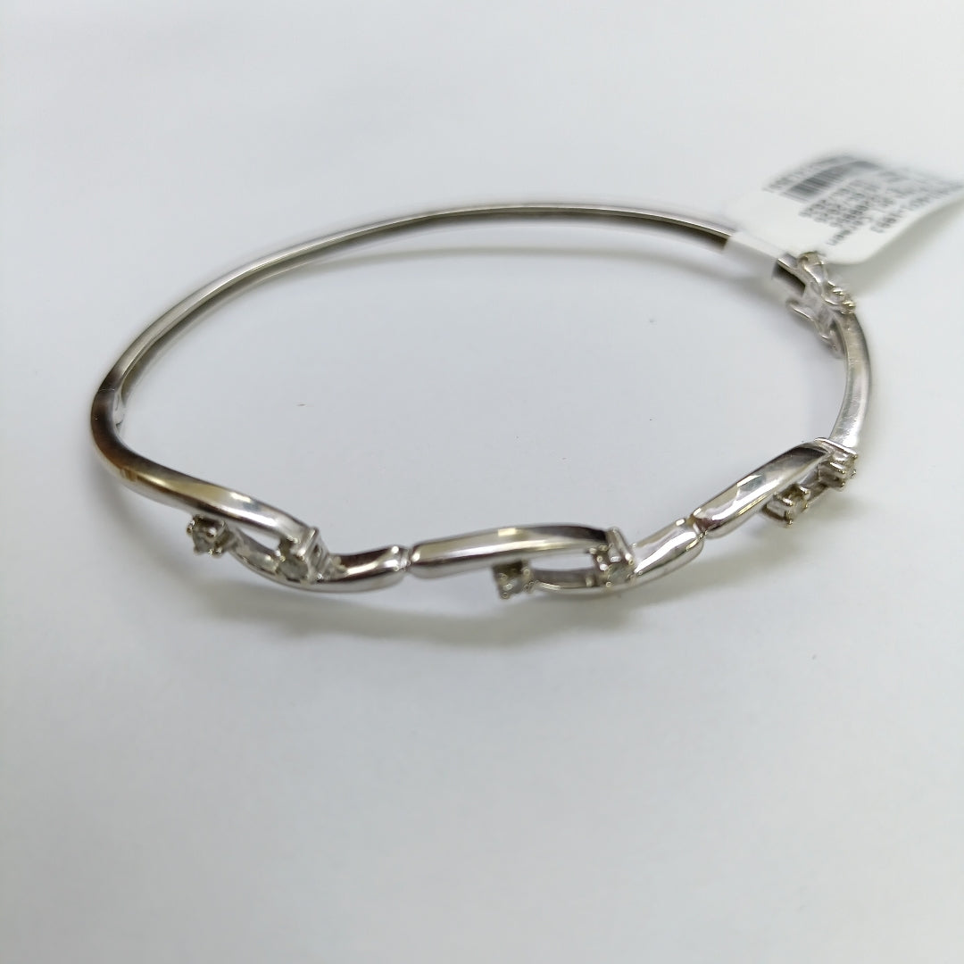 PULSERA RIGIDA ORO BLANCO 14 K 6,60 GRMS (SEMINUEVO)