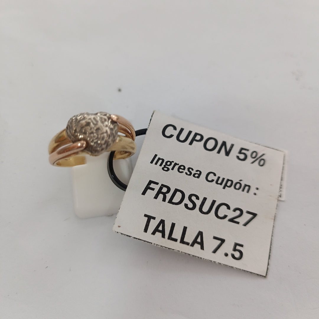 ANILLO ORO COMBINADO 18 K 6,80 GRMS (SEMINUEVO)