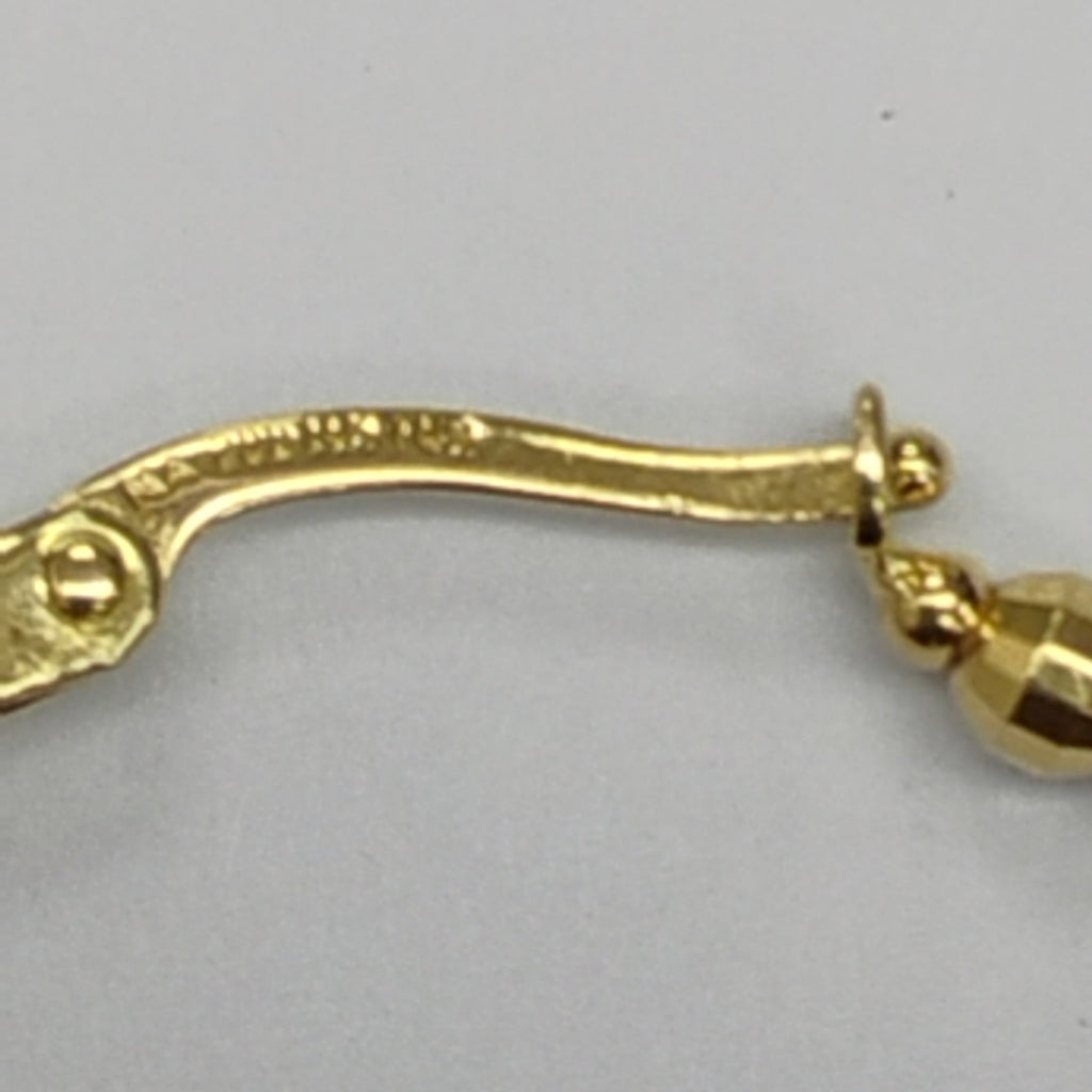 ARRACADAS PAR ORO COMBINADO 14 K 4.6 GRMS (SEMINUEVO)