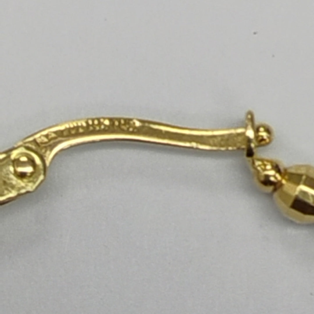 ARRACADAS PAR ORO COMBINADO 14 K 4.6 GRMS (SEMINUEVO)