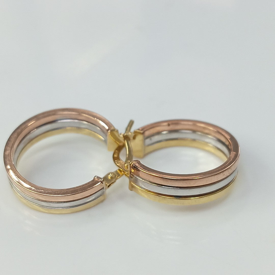 ARRACADAS PAR ORO COMBINADO 10 K 2.5 GRMS (SEMINUEVO)