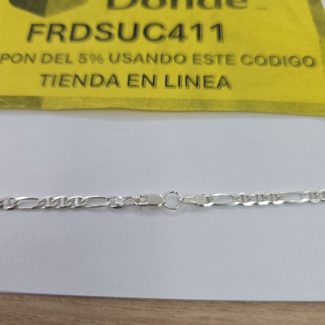 CADENA TEJIDO 3X1 PLATA .925 60 CM 8.2 GR (NUEVO)