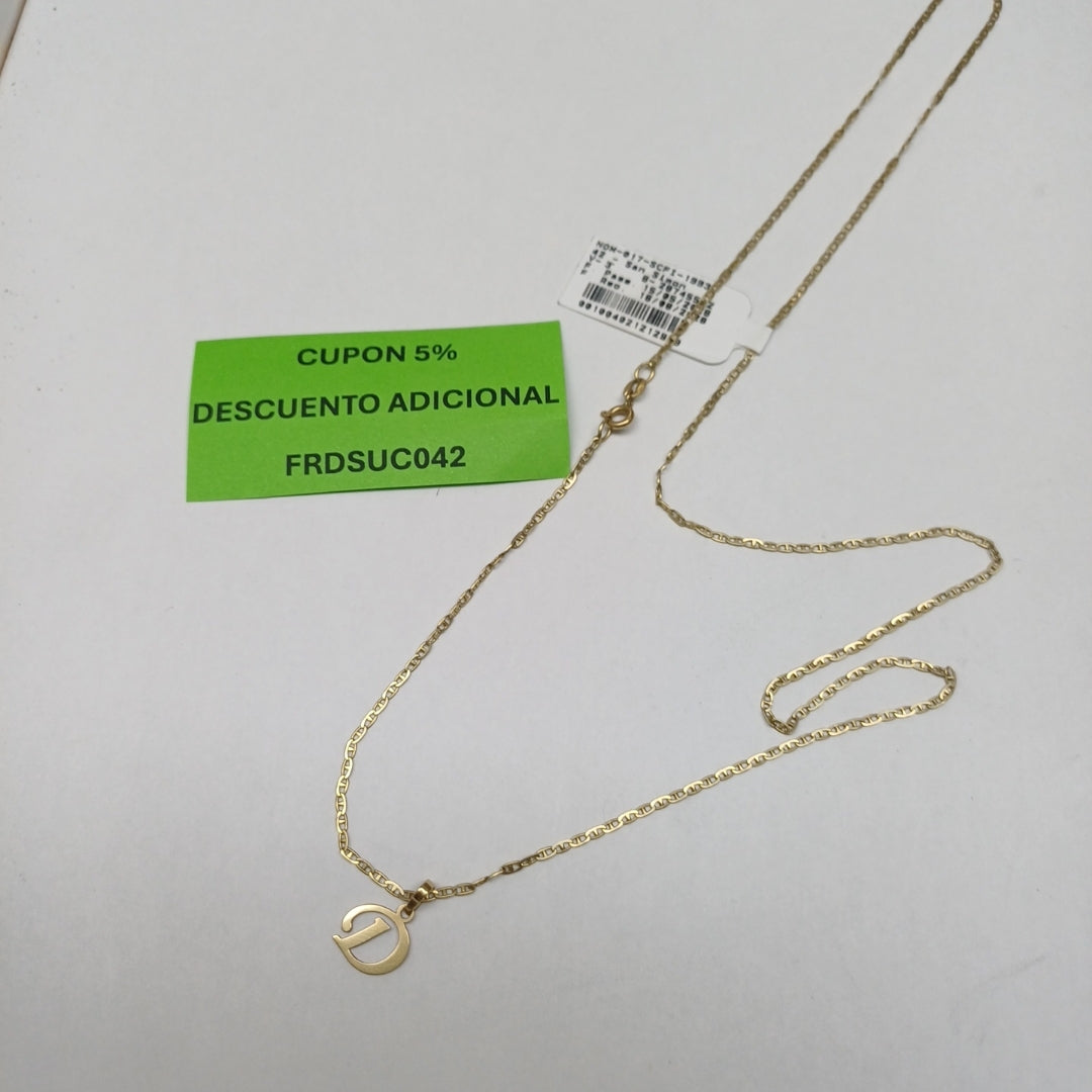 CADENA, DIJE ORO 14 K 3 GRMS (SEMINUEVO)