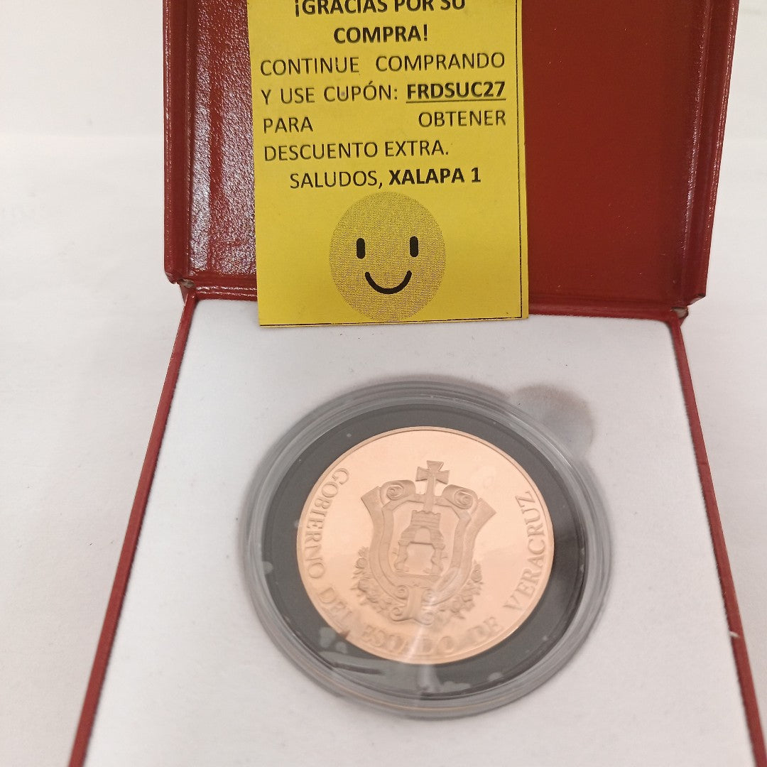 MEDALLA CONMEMORATIVA ORO 18 K 41.9 GRMS (SEMINUEVO)