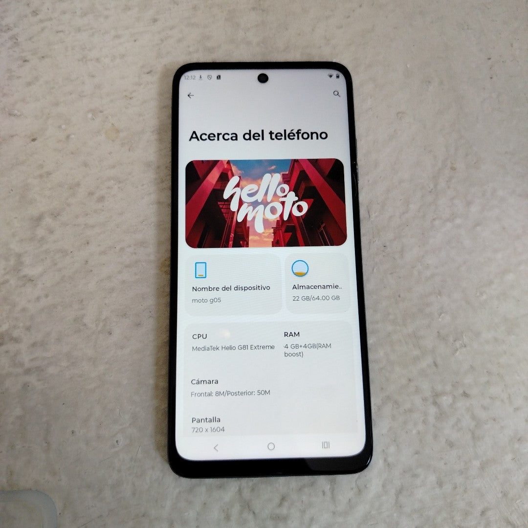 CELULAR MOTOROLA MOTO G05 XT2523-2 (2025) 64 GB 4 GB RAM (SEMINUEVO)