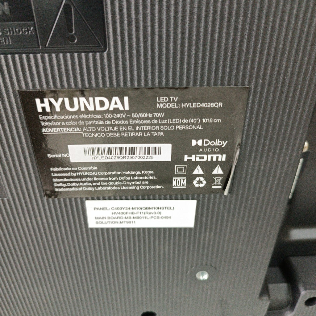 PANTALLA HYUNDAI HYLED4028QR 40" LED HD (SEMINUEVO)