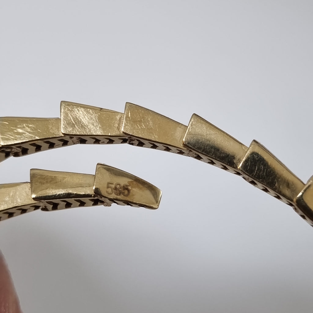 PULSERA RIGIDA ORO 14 K 14.9 GRMS (SEMINUEVO)
