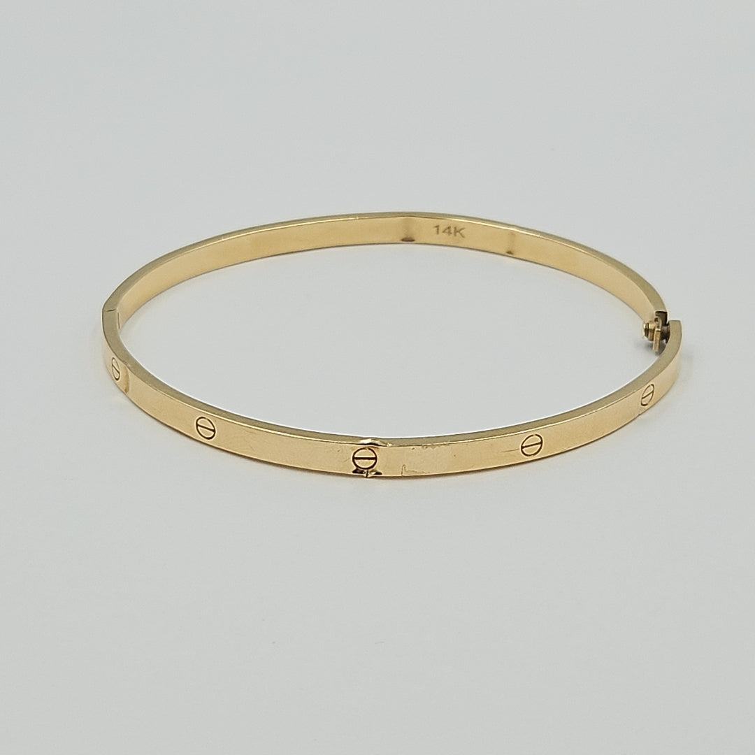 PULSERA RIGIDA ORO 14 K 4,90 GRMS (SEMINUEVO)