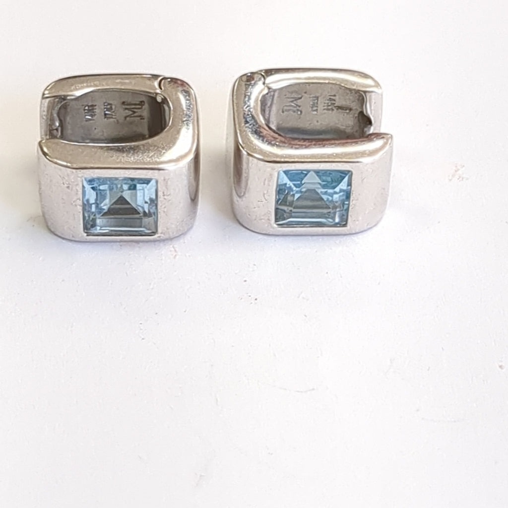 ARRACADAS PAR ORO BLANCO 14 K 7,00 GRMS (SEMINUEVO)