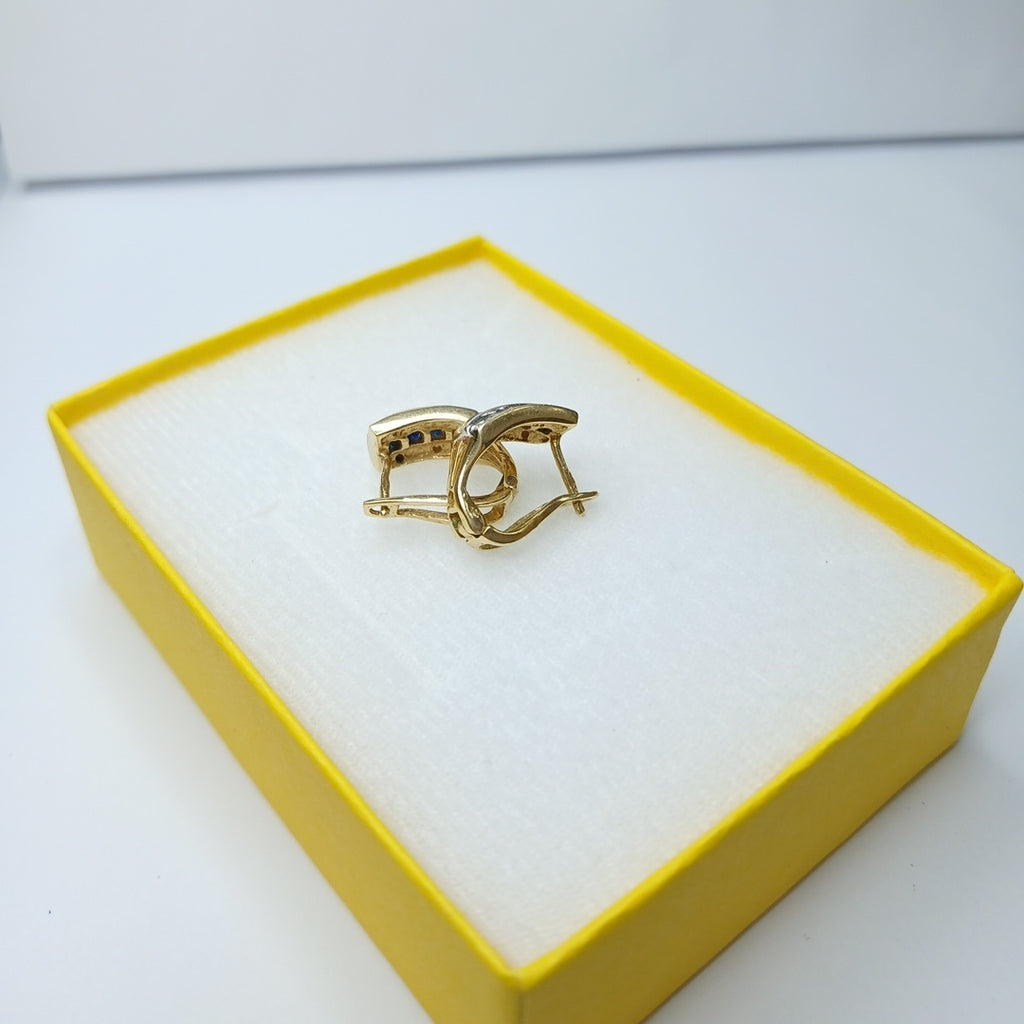 ARETES PAR ORO, RODIADO 14 K 4.5 GRMS (SEMINUEVO)