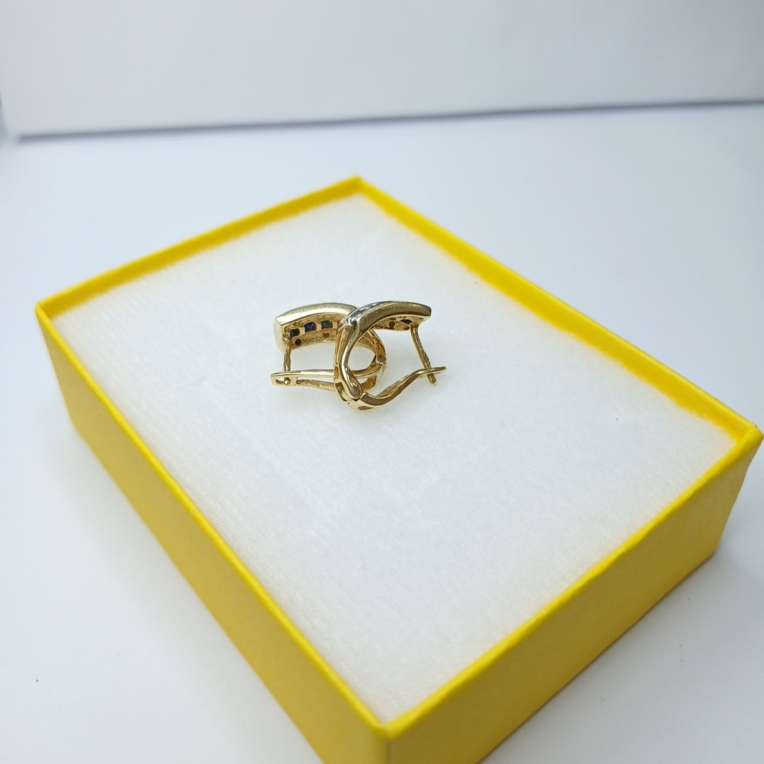 ARETES PAR ORO, RODIADO 14 K 4.5 GRMS (SEMINUEVO)