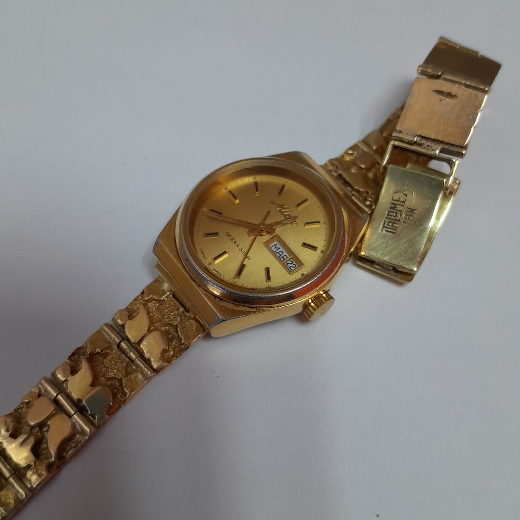 RELOJ CAJA ACERO PULSO ORO ORO 18 K 49 GRMS (SEMINUEVO)