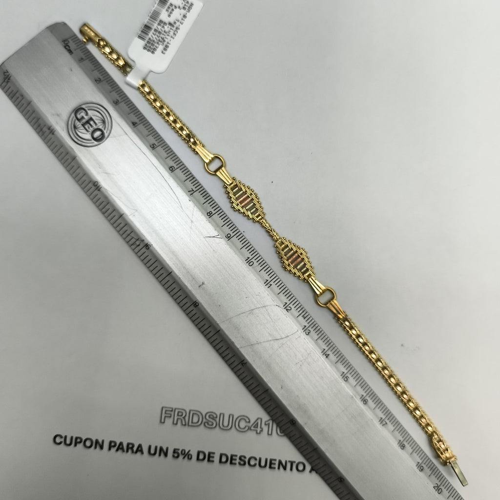 PULSERA ORO COMBINADO 14 K 7,60 GRMS (SEMINUEVO)