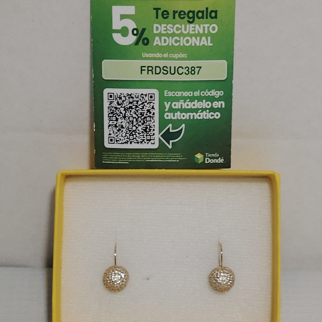 ARETES PAR ORO 14 K 3.6 GRMS (SEMINUEVO)