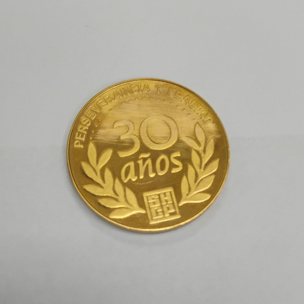 MEDALLA CONMEMORATIVA ORO 18 K 17 GRMS (SEMINUEVO)