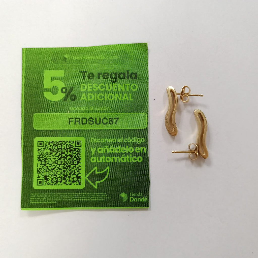 ARETES PAR ORO 14 K 3.4 GRMS (SEMINUEVO)