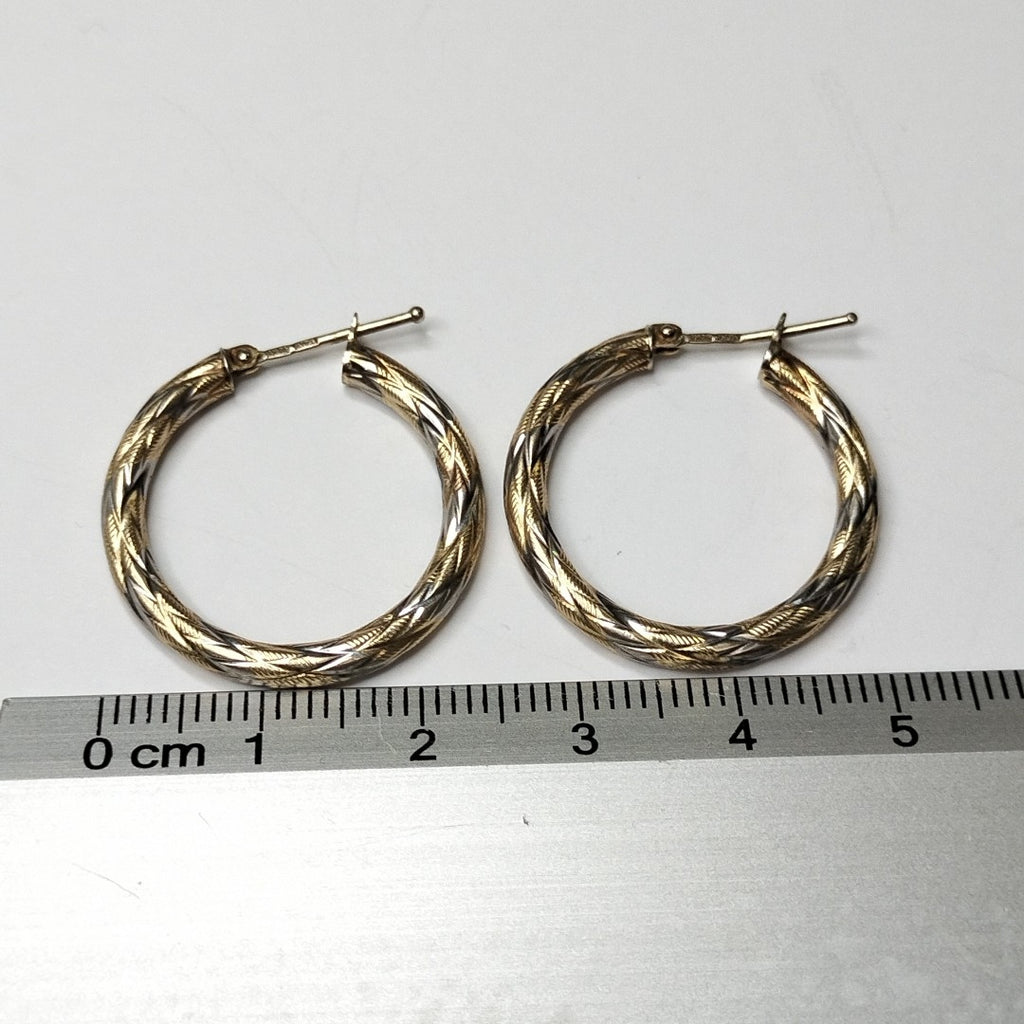 ARRACADAS PAR ORO,ORO BLANCO 14 K 3,10 GRMS (SEMINUEVO)